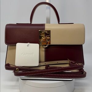 Cafune Stance Wallet - Merlot/Eggshell NWT and dust bag